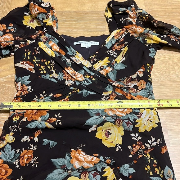 Veronica Beard Avani Wrap effect floral print silk chiffon maxi dress sz 4 NWOT - Picture 14 of 16